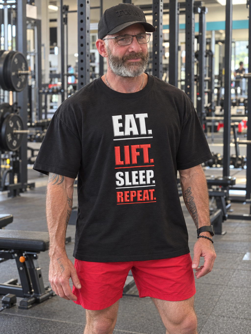 Eat Lift Sleep Repeat | Men’s Gym Box Tee