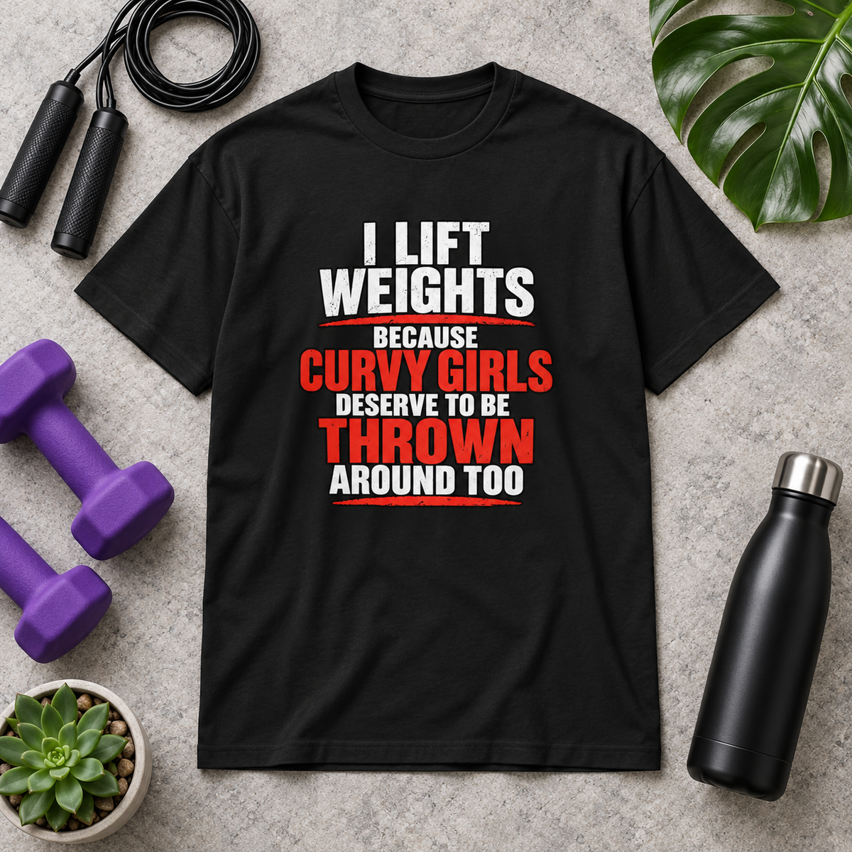 Curvy Girls Deserve To Be Thrown Around Too | Gym | Men's Box Tee
