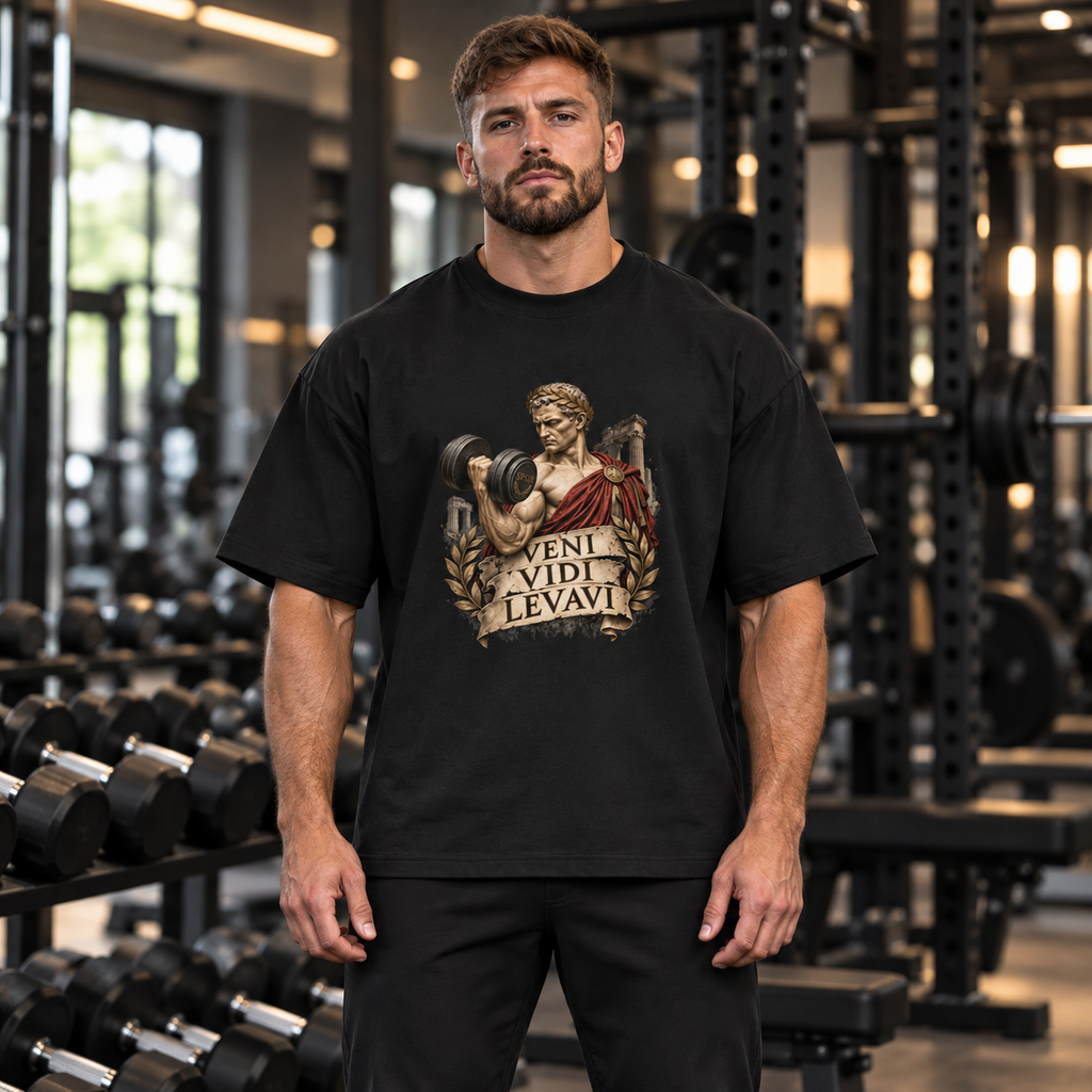 Veni, Vidi, Levavi – Gym – Men's Box Tee – product view