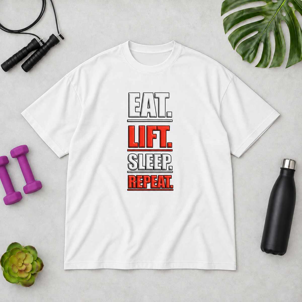 Eat Lift Sleep Repeat | Men’s Gym Box Tee