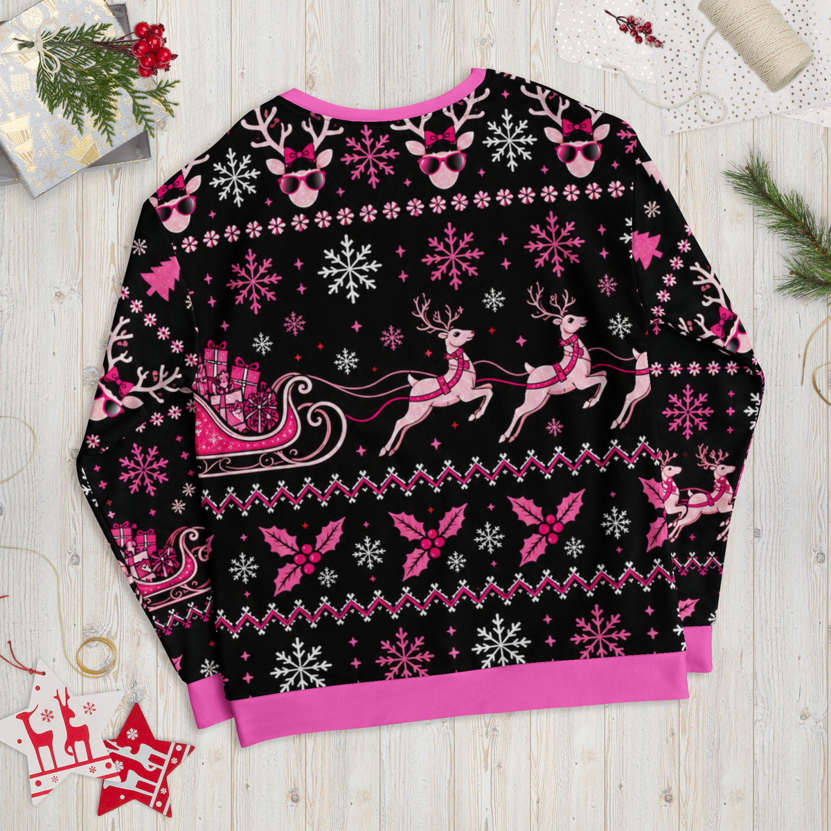 Sleigh Christmas sweatshirt – alternate back view