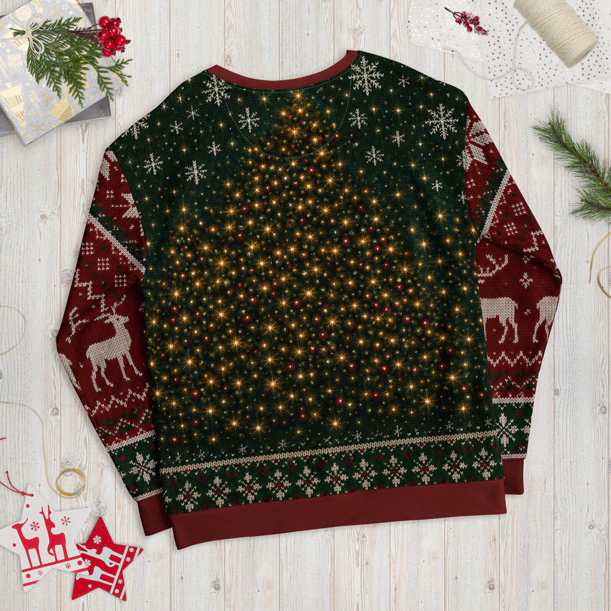 Christmas Tree festive sweatshirt – alternate back view
