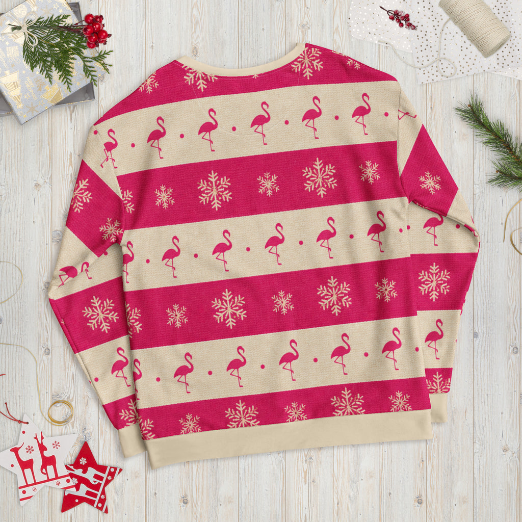 Flamingo lovers Christmas sweatshirt – back view