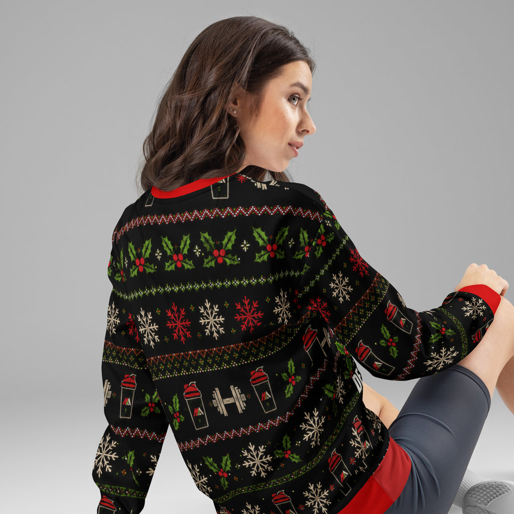 Protein Turkey gym Christmas sweatshirt – back view