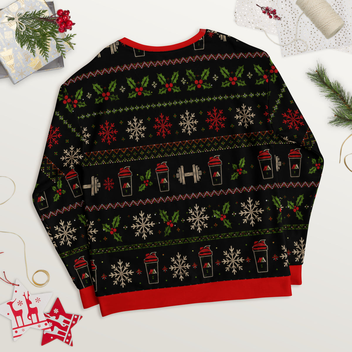 Protein Turkey gym Christmas sweatshirt – back view
