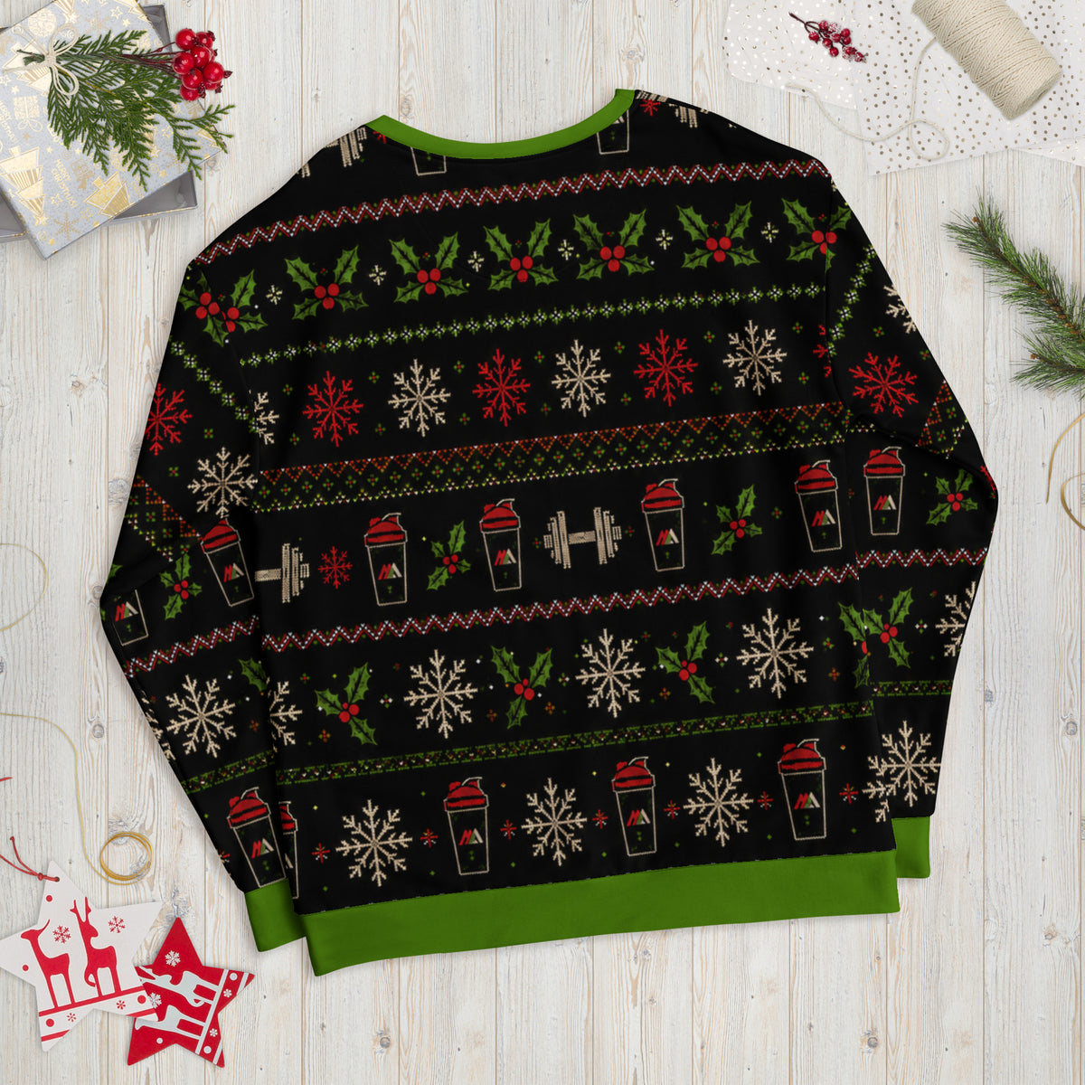 Reps for Jesus gym Christmas sweatshirt – alternate back view
