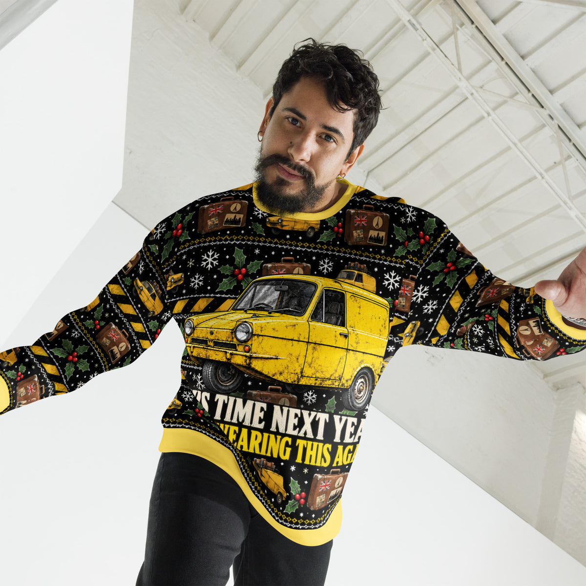This Time Next Year British comedy Christmas sweatshirt – alternate front view