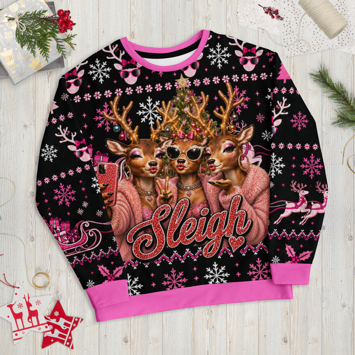 Sleigh Christmas sweatshirt – front view