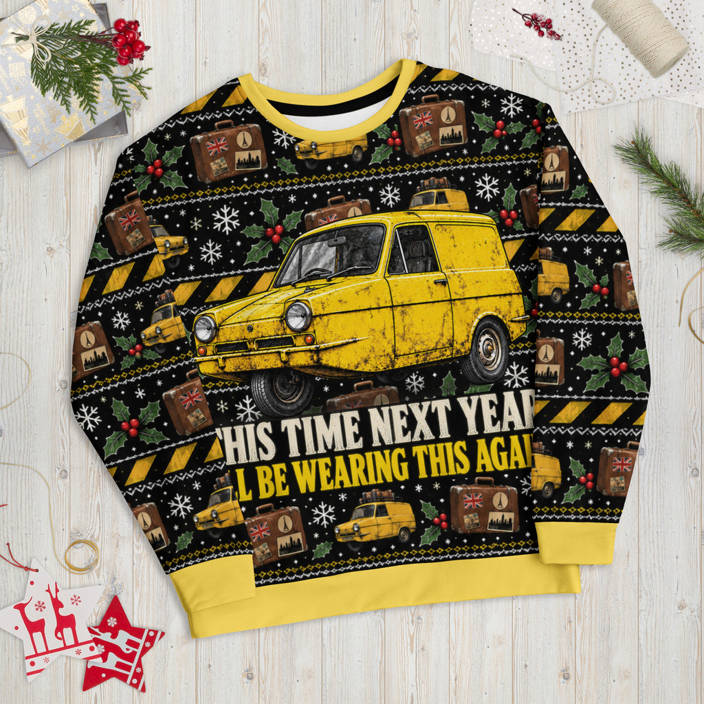 This Time Next Year British comedy Christmas sweatshirt – front view