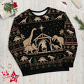 Dinosaur Nativity Scene Christmas sweatshirt – front view