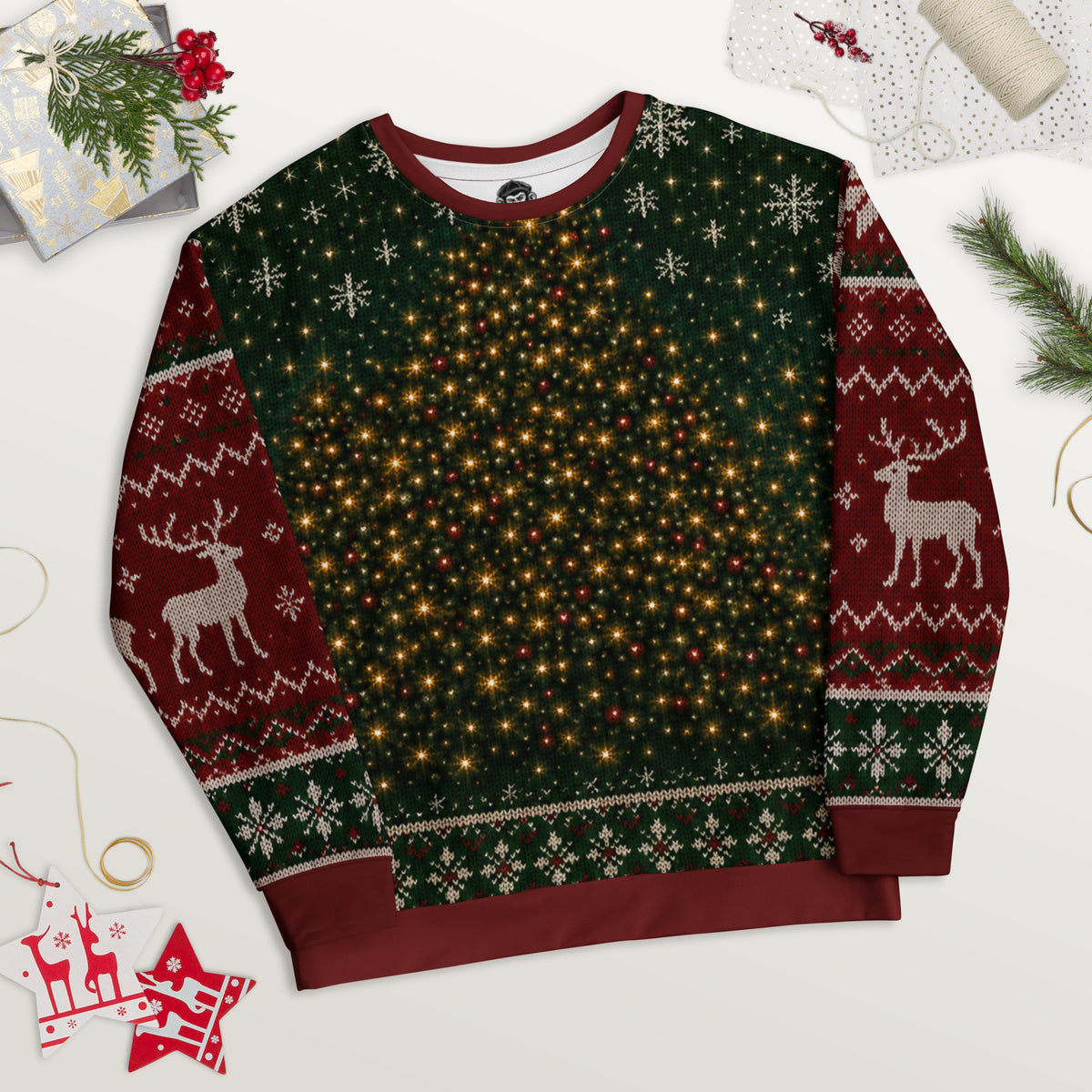 Christmas Tree festive sweatshirt – alternate front view
