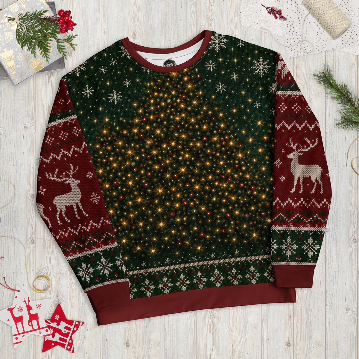 Christmas Tree festive sweatshirt – front view