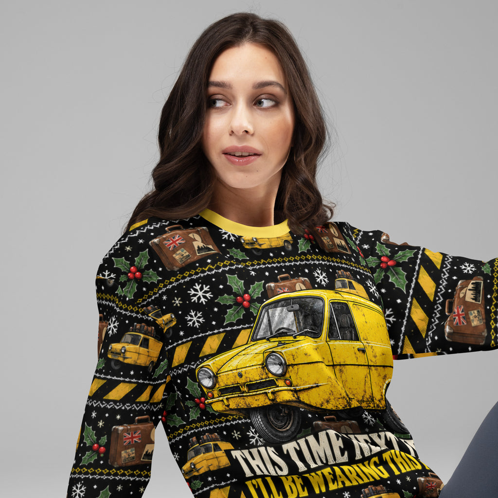 This Time Next Year British comedy Christmas sweatshirt – right front view