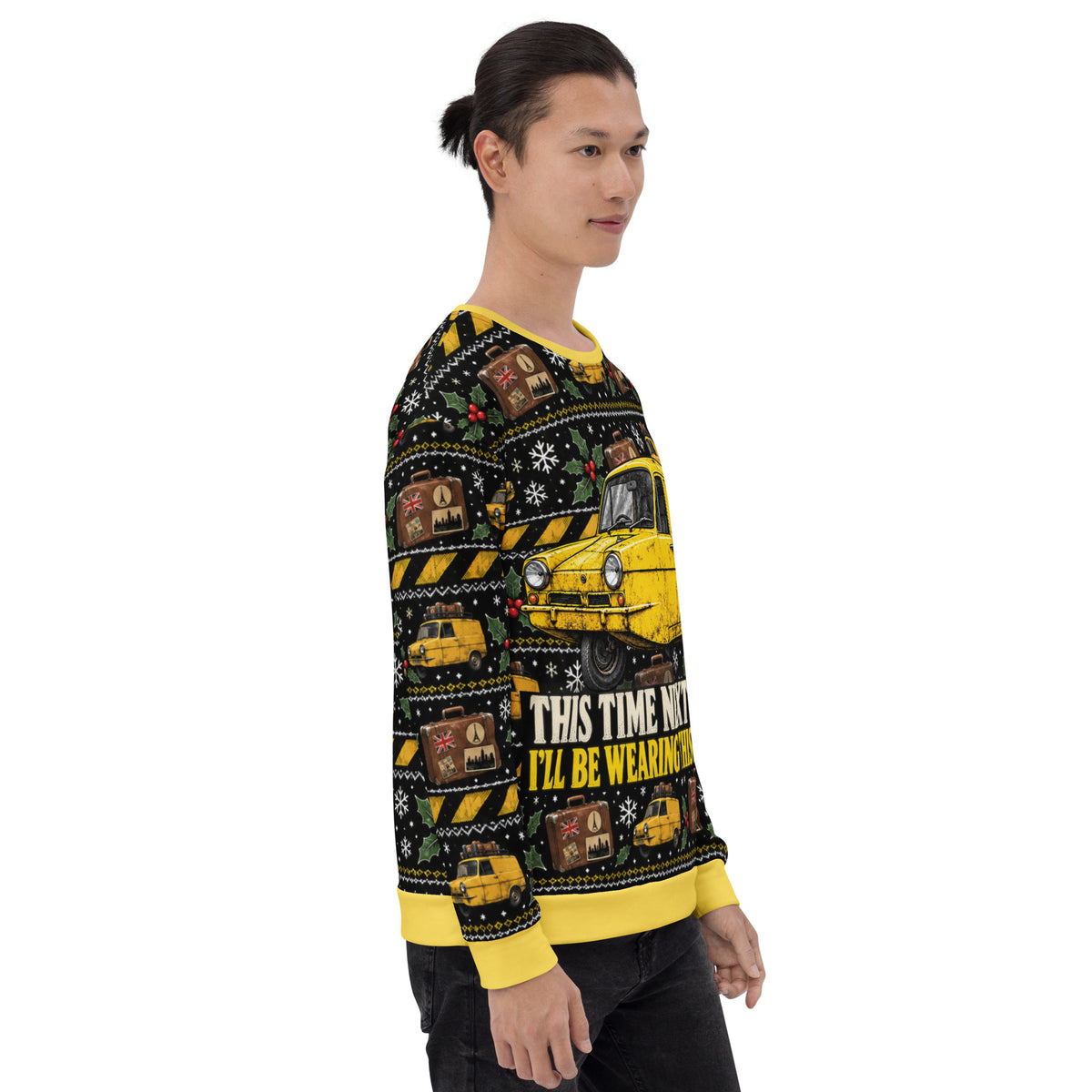 This Time Next Year British comedy Christmas sweatshirt – right front view