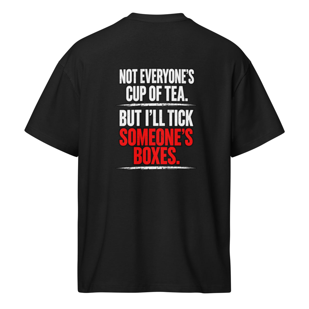 Tattoos - Beard - Muscles – Gym – Men's Box Tee in black – back view