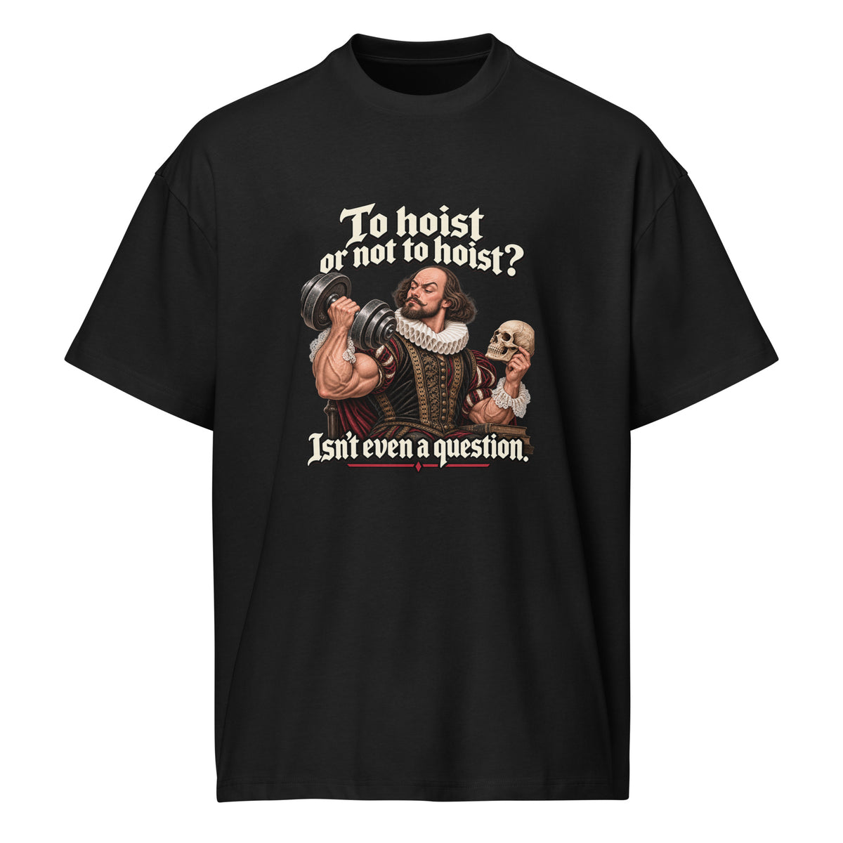 Black To Hoist Or Not To Hoist men's box tee – front view