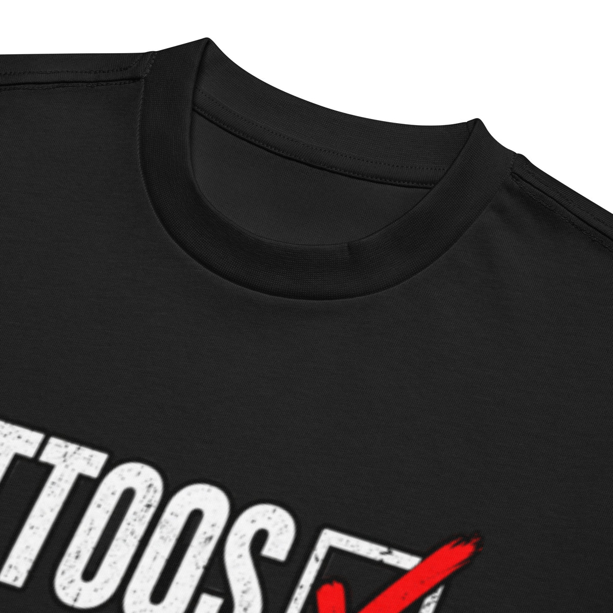 Tattoos - Beard - Muscles – Gym – Men's Box Tee in black – garment details