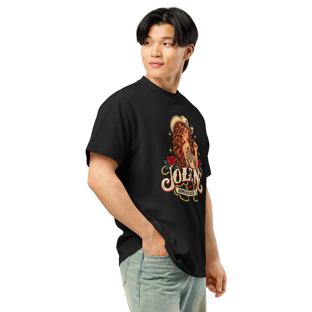 Jolene Homewrecker Legend black men's box tee right angle view