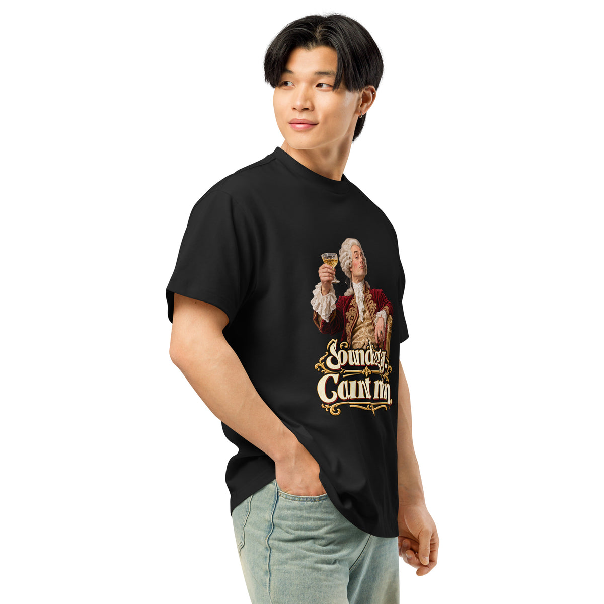 Sounds Gay. Count Me In. – Pride – Men's Box Tee in black – right-front view