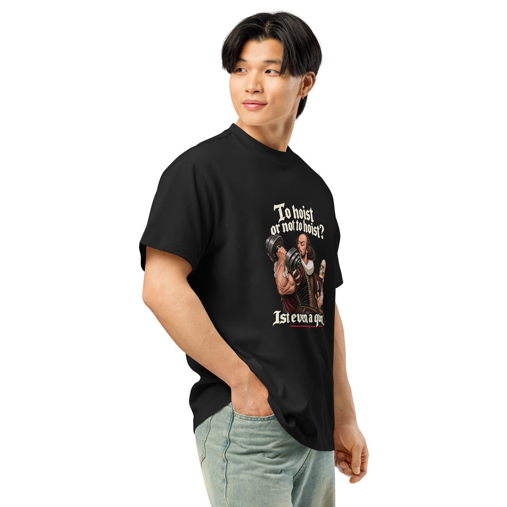 Black To Hoist Or Not To Hoist men's box tee – right front view