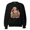 Go Forth And Multiply crewneck sweatshirt in Black front view
