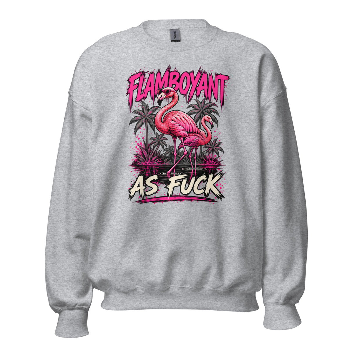 Flamboyant As Fuck crewneck sweatshirt in Sport Grey front view