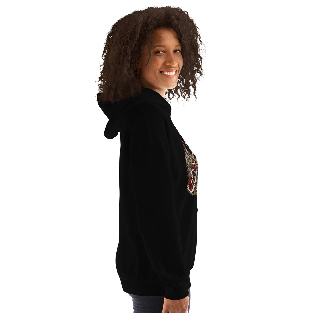The Harvest Is Poor - Medieval – Historical Humour – Hoodie in black – right-side view