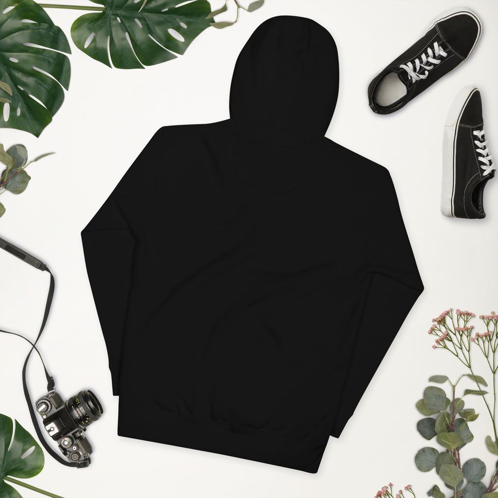 Back view of black I Like Big Dogs German Shepherd hoodie