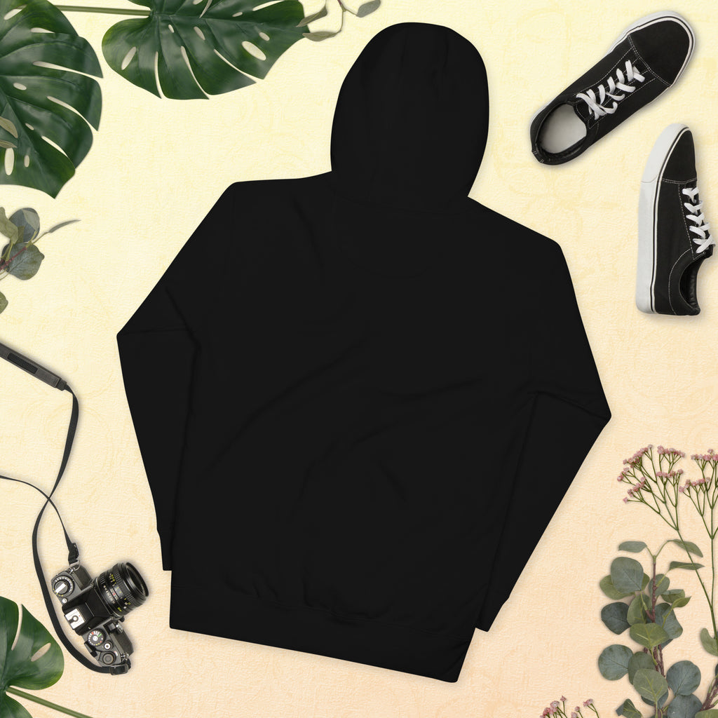 Back view of black I Like Big Dogs German Shepherd hoodie
