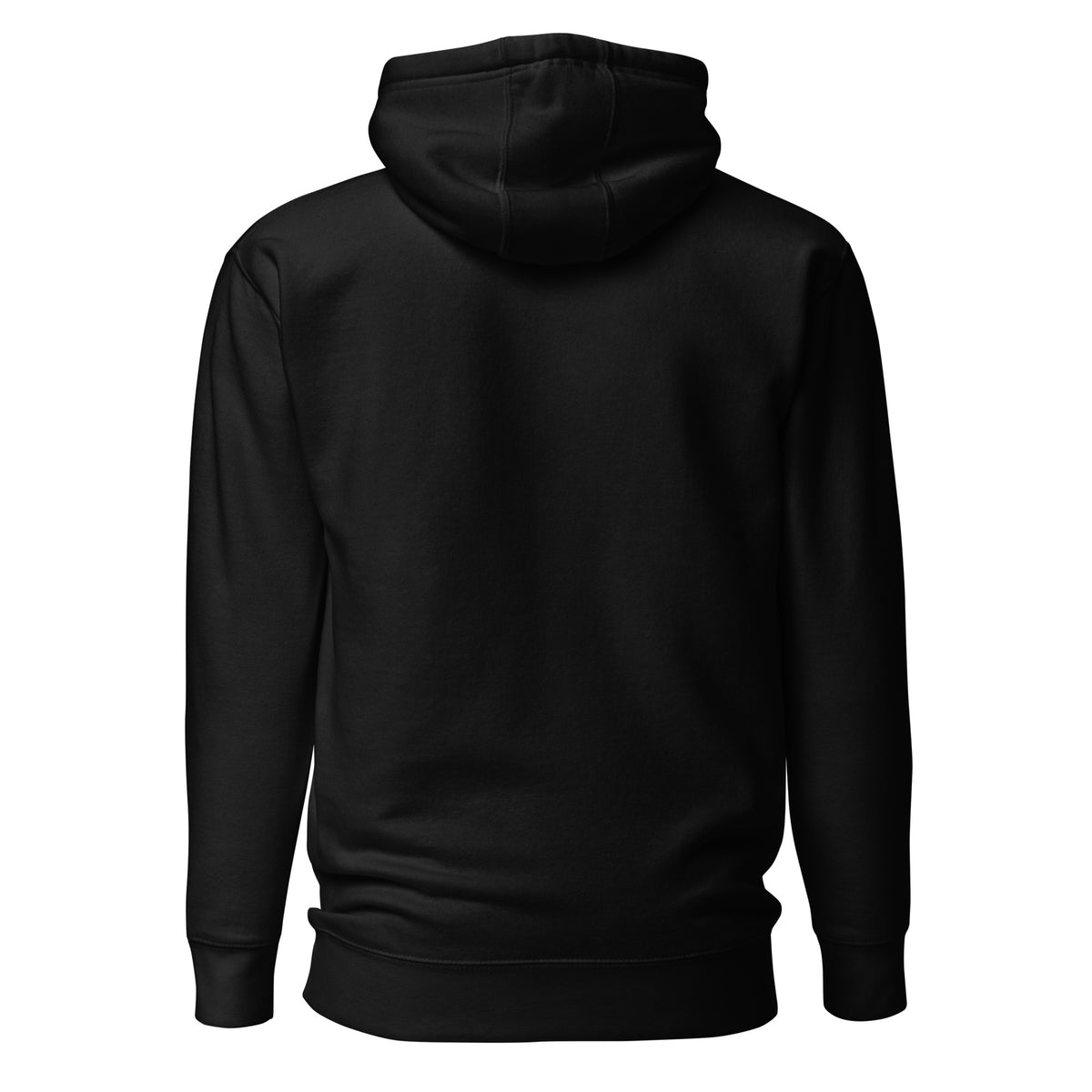 Back view of black I Like Big Dogs German Shepherd hoodie