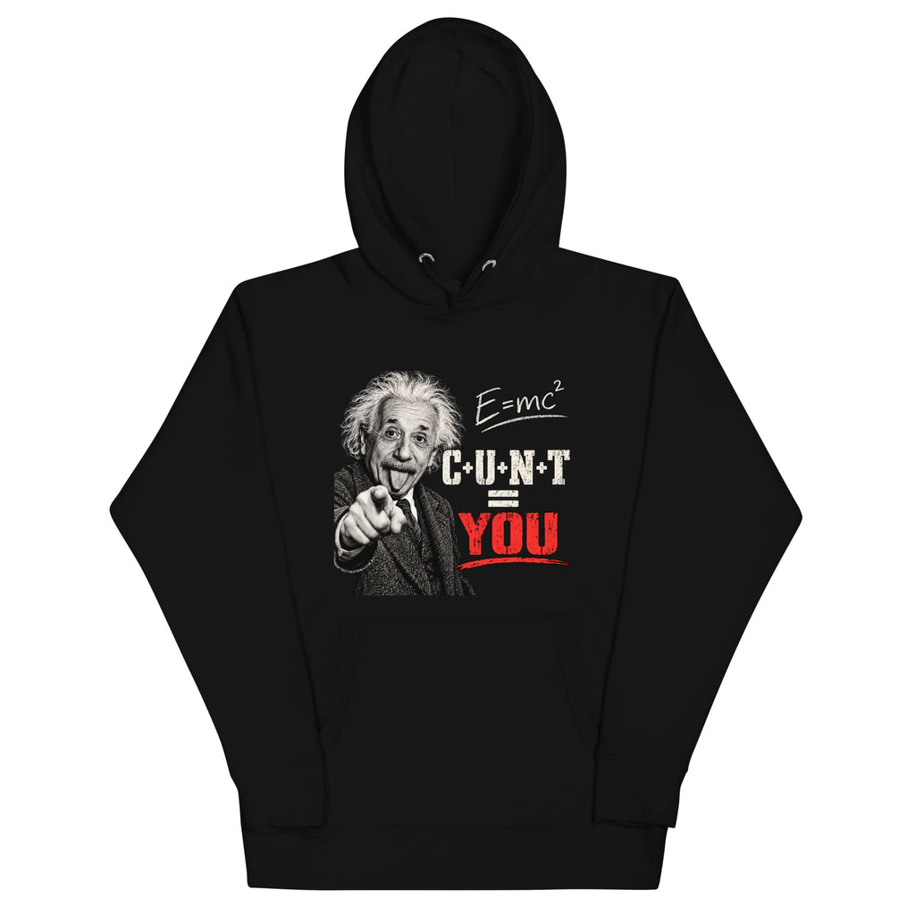 Einstein Equation funny physics hoodie in black