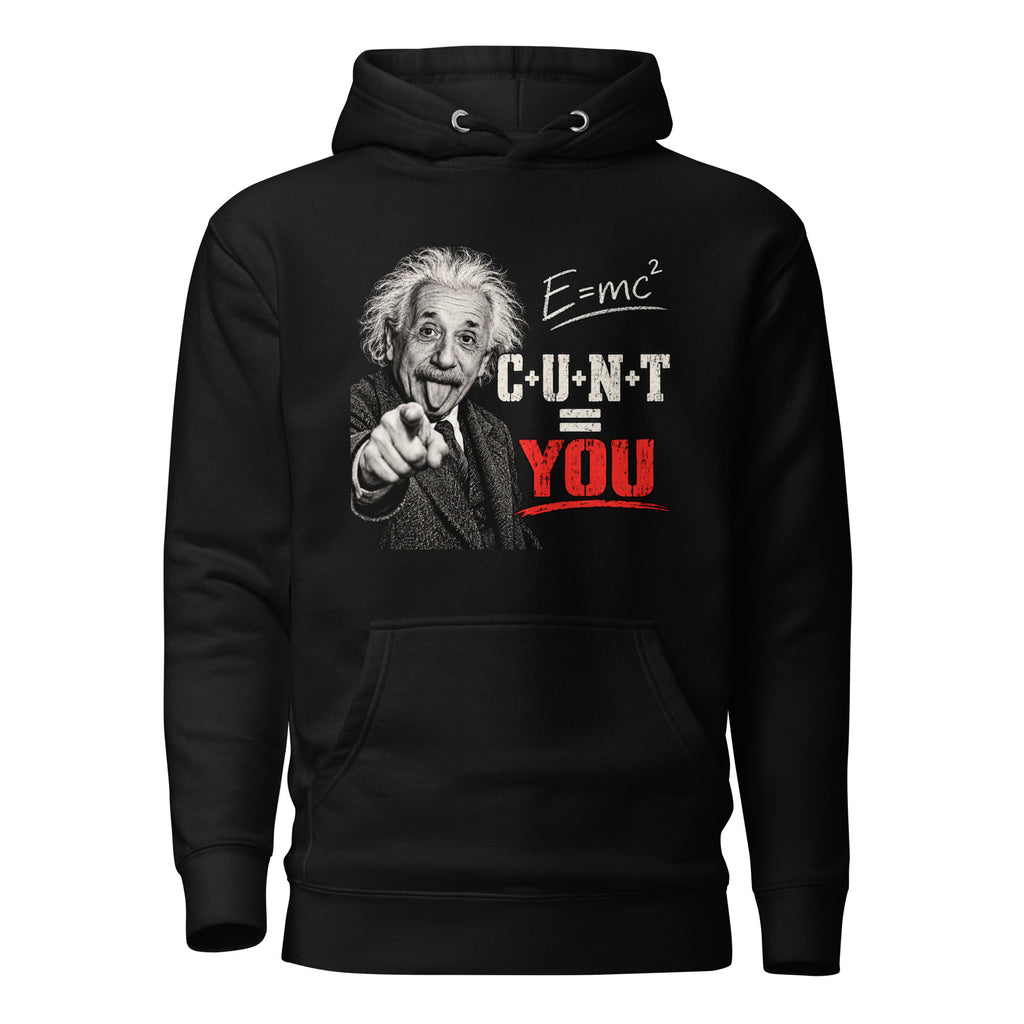 Einstein Equation rude science hoodie in black