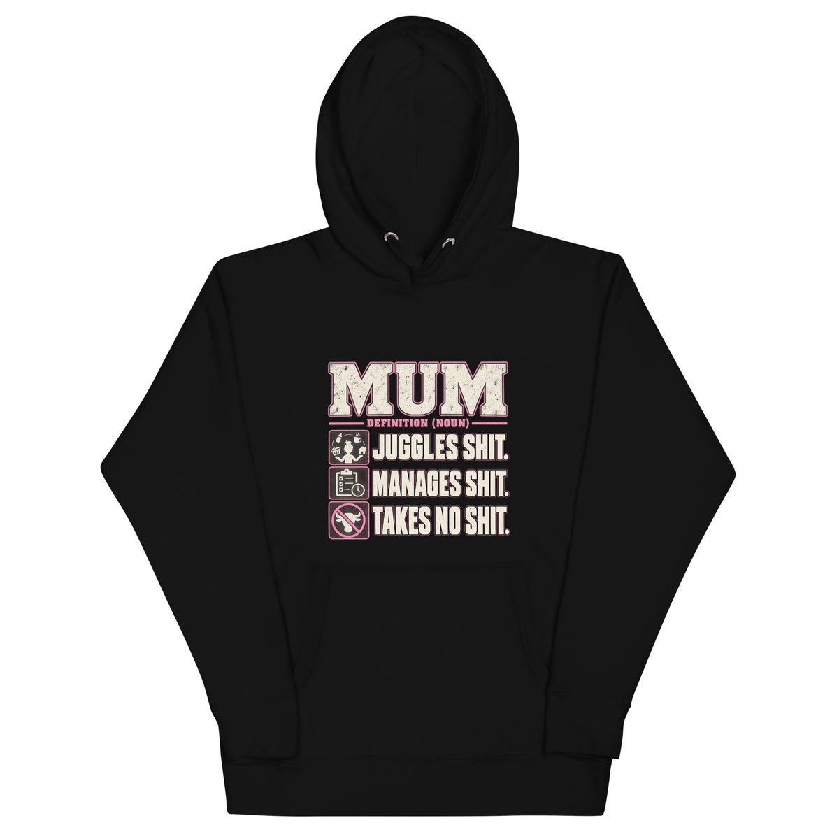 Mum Definition – Family – Hoodie in black – front view