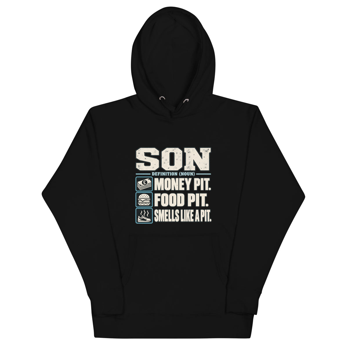 Son Definition – Family – Hoodie in black – front view
