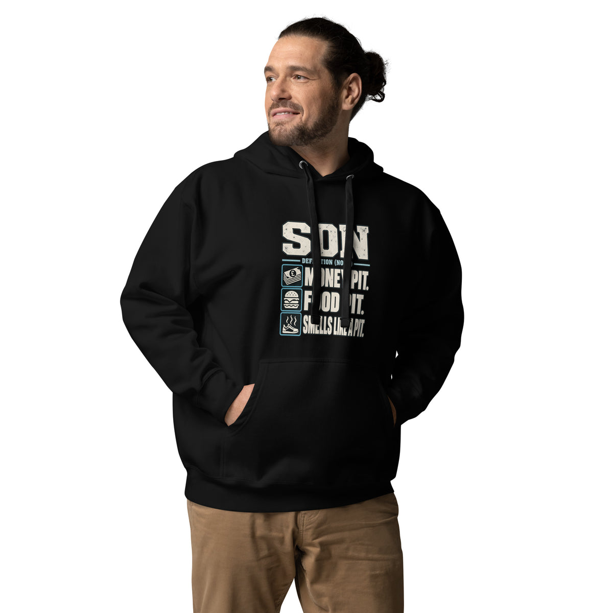 Son Definition – Family – Hoodie in black – front view