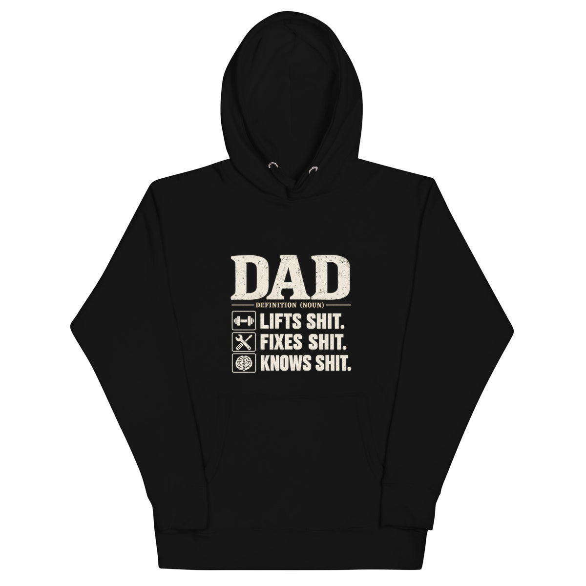 Dad Definition – Family – Men's Hoodie in black – front view