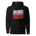 Front view of black Dogs Because dog lover hoodie