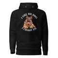 Front view of black I Like Big Dogs German Shepherd hoodie
