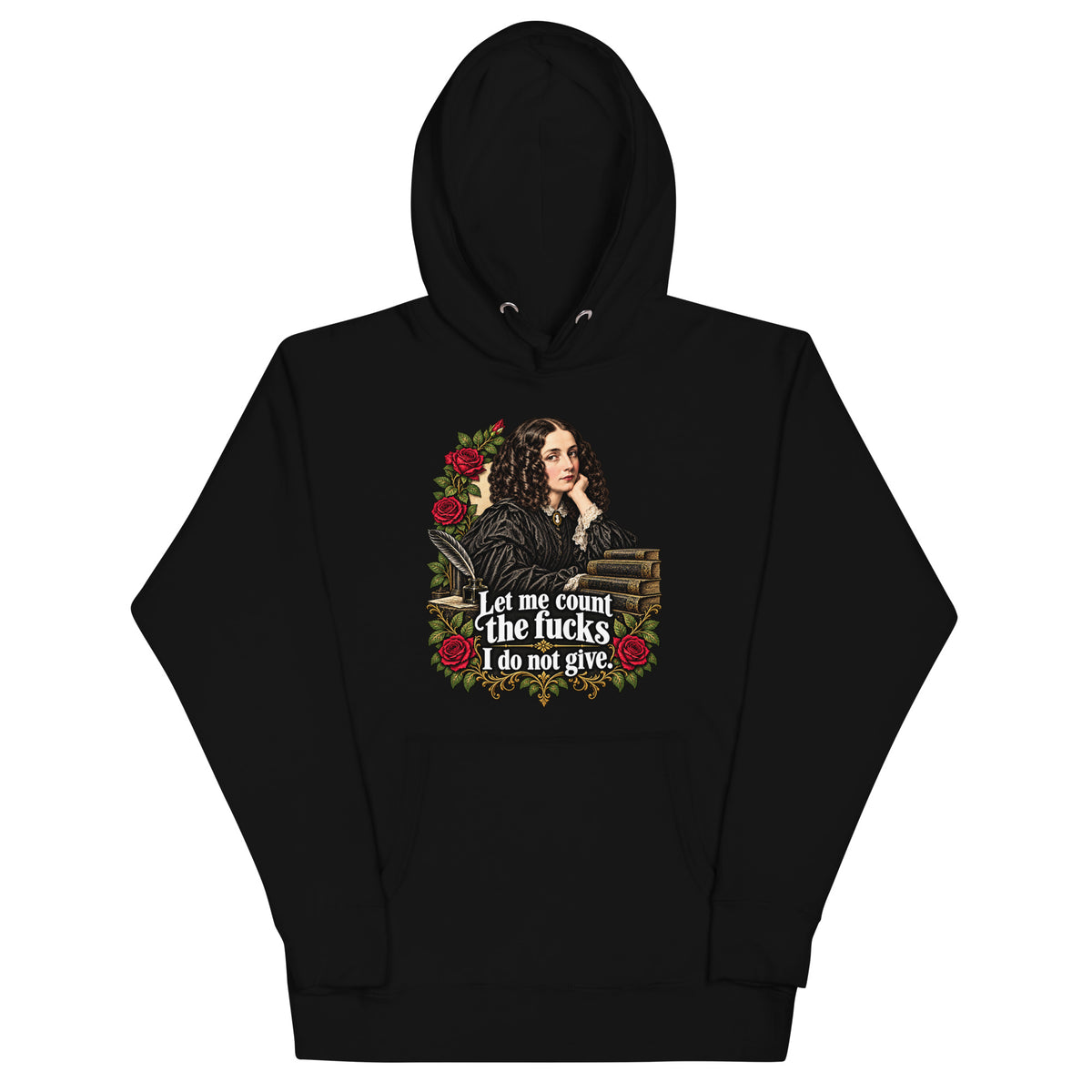 Let Me Count The Ways – Sarcasm – Hoodie in black – front view