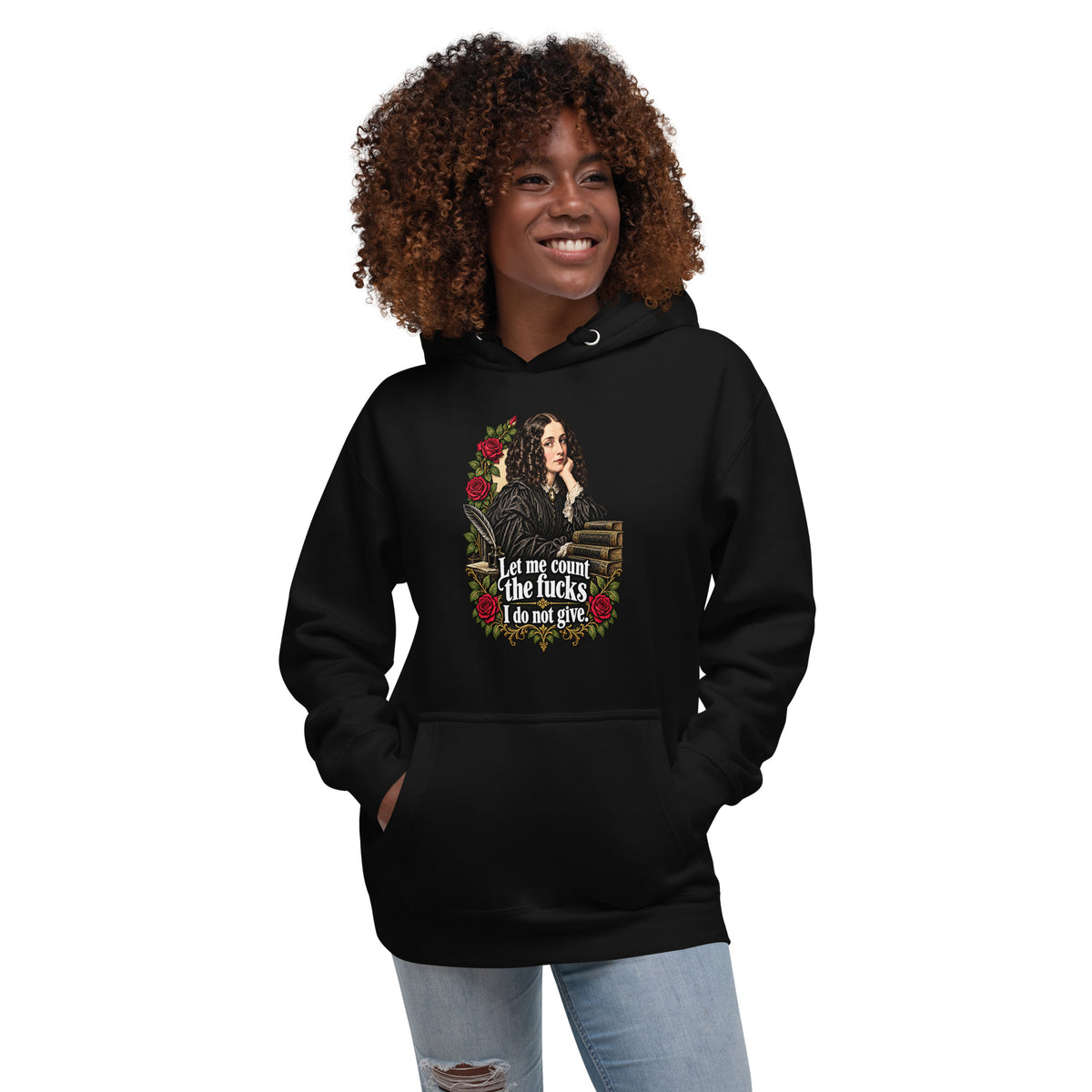 Let Me Count The Ways – Sarcasm – Hoodie in black – front view