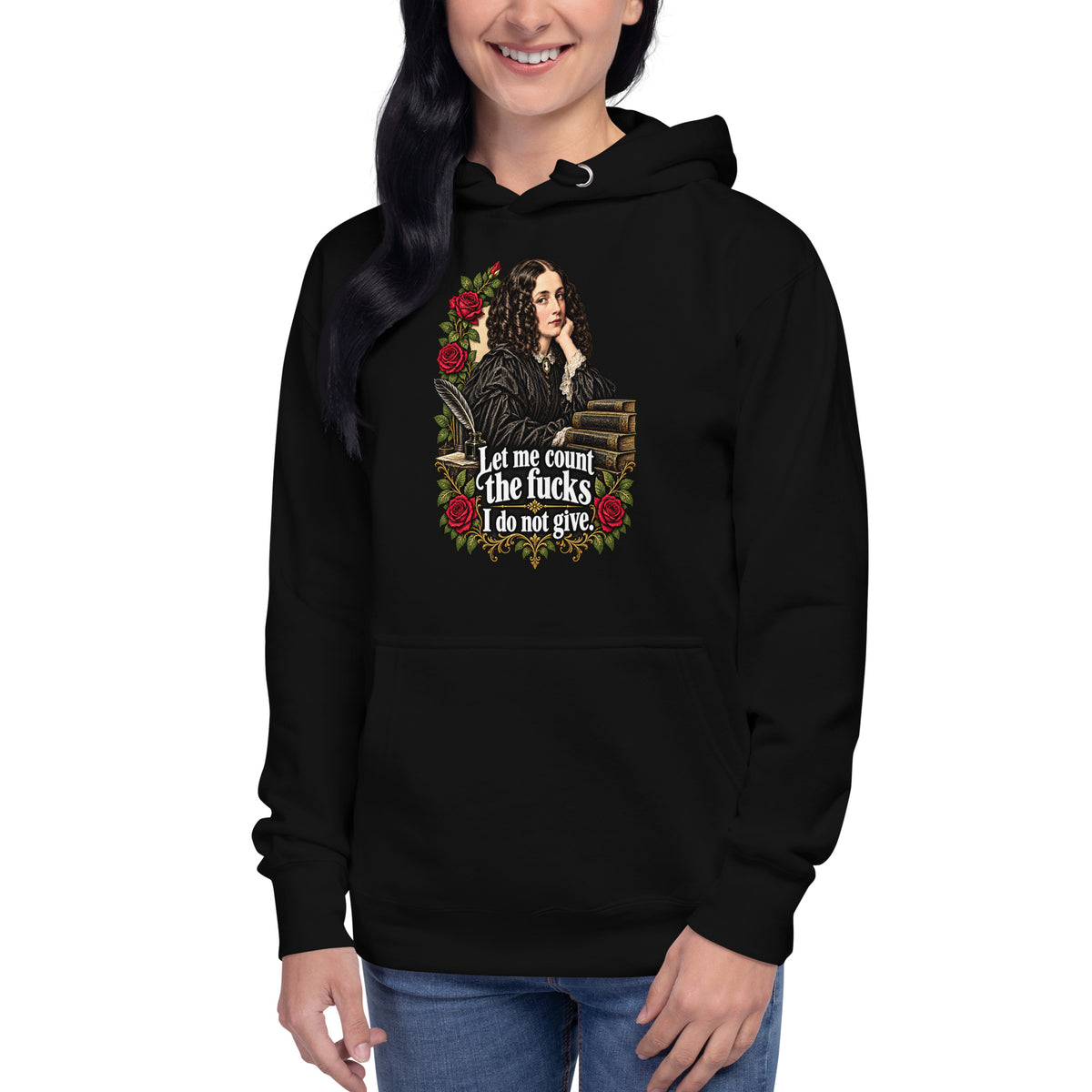 Let Me Count The Ways – Sarcasm – Hoodie in black – front view