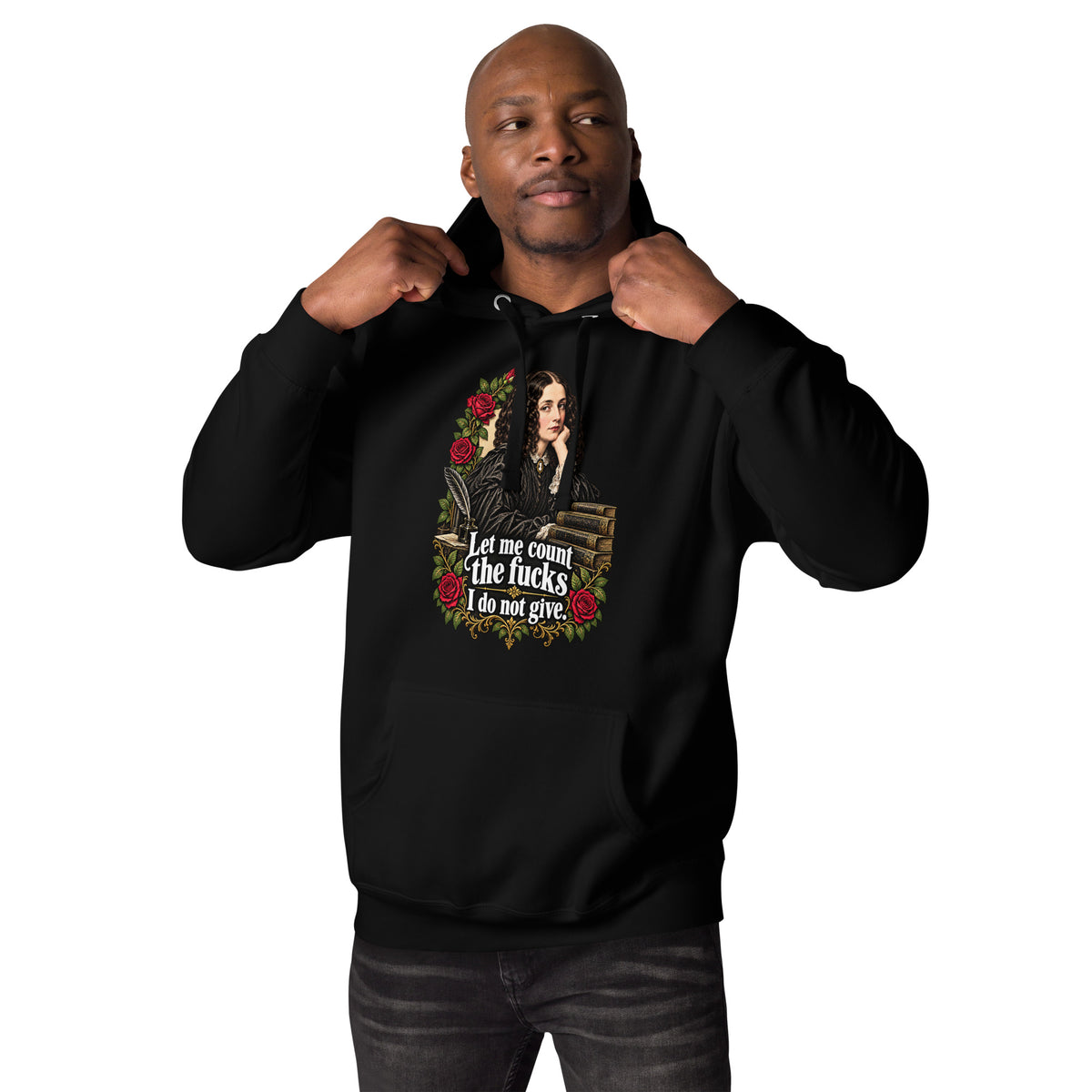 Let Me Count The Ways – Sarcasm – Hoodie in black – front view