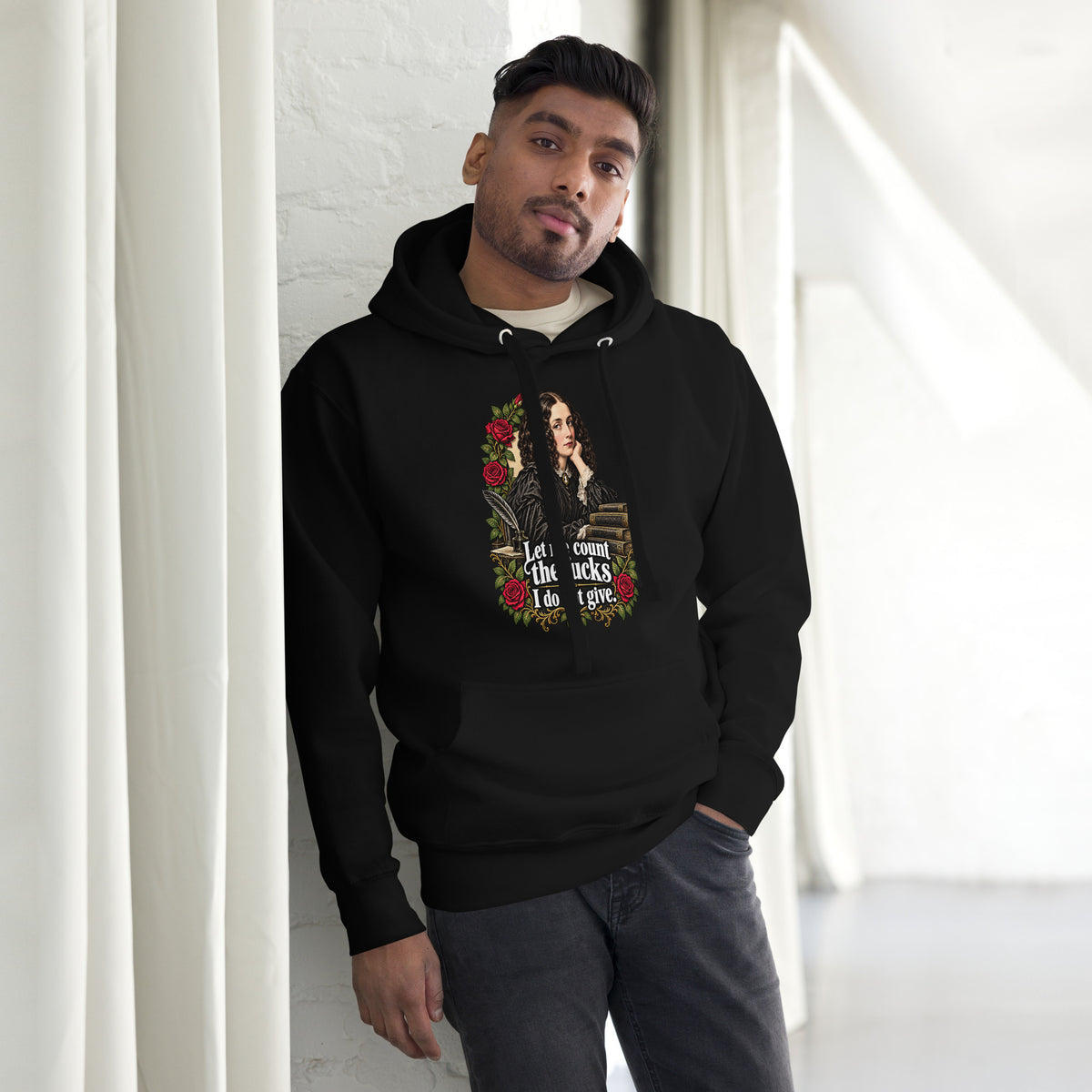 Let Me Count The Ways – Sarcasm – Hoodie in black – front view