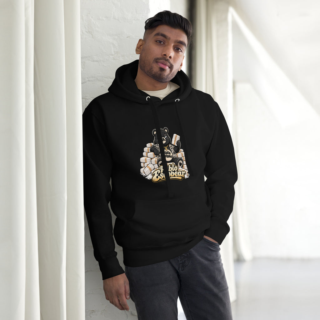 Pablo Escobear – Funny – Unisex Hoodie in black – front view