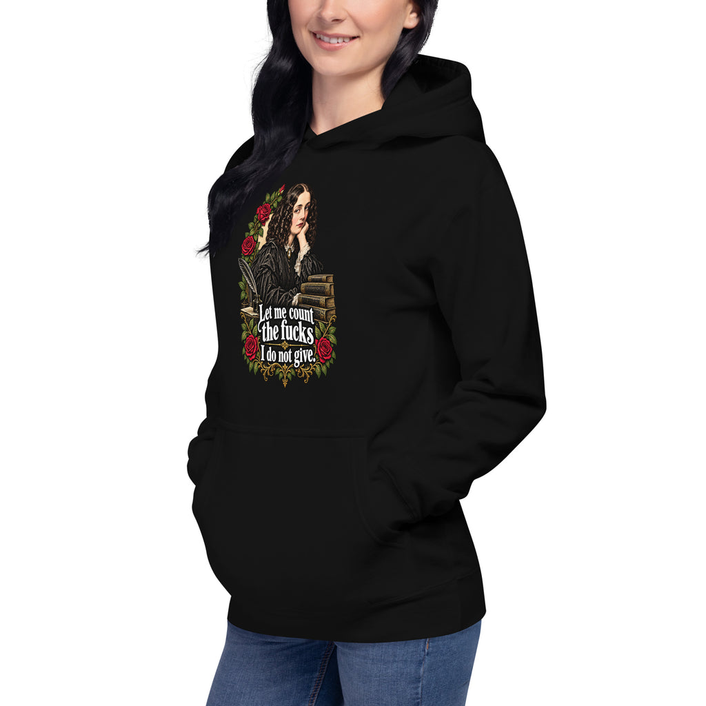 Let Me Count The Ways – Sarcasm – Hoodie in black – left-front view