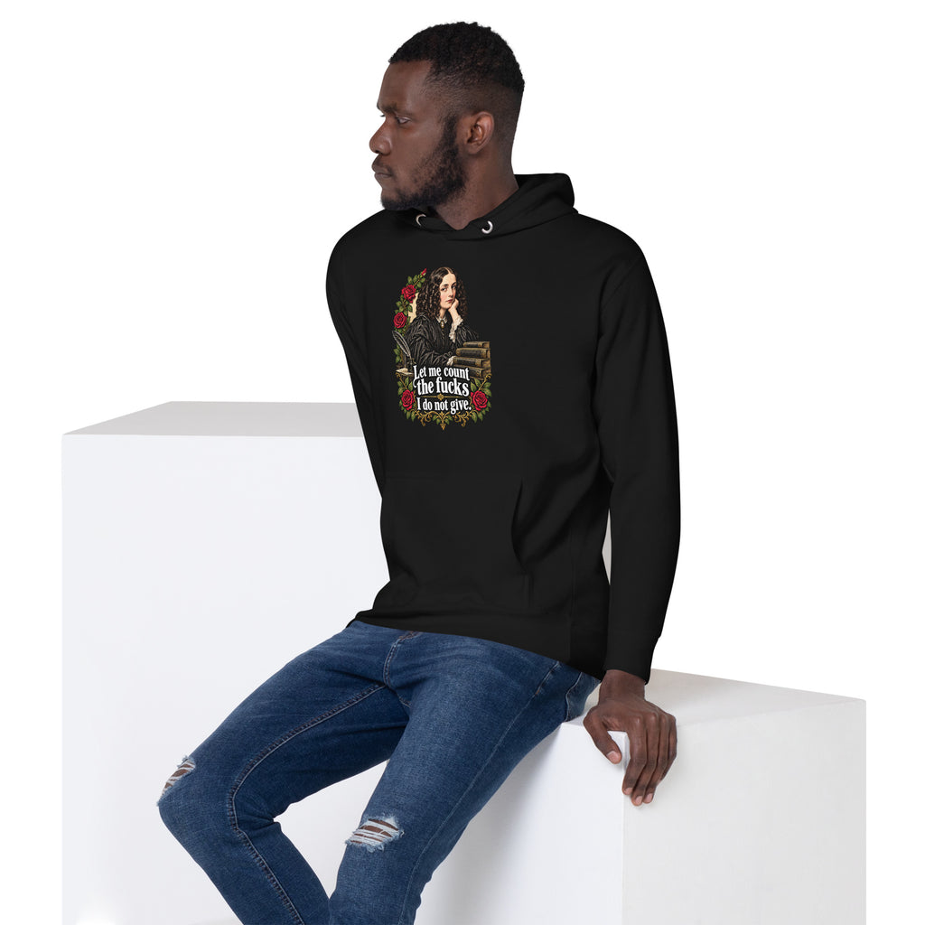 Let Me Count The Ways – Sarcasm – Hoodie in black – left-front view