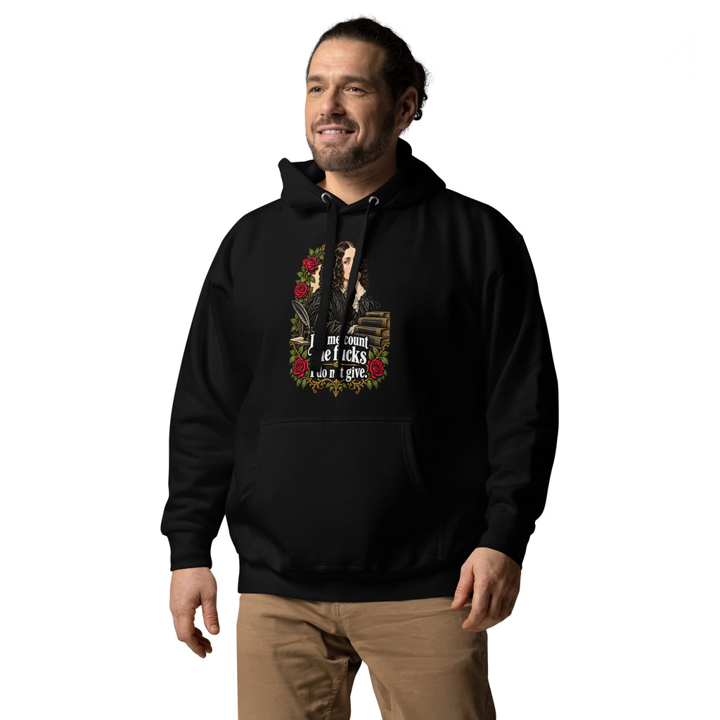 Let Me Count The Ways – Sarcasm – Hoodie in black – left-front view