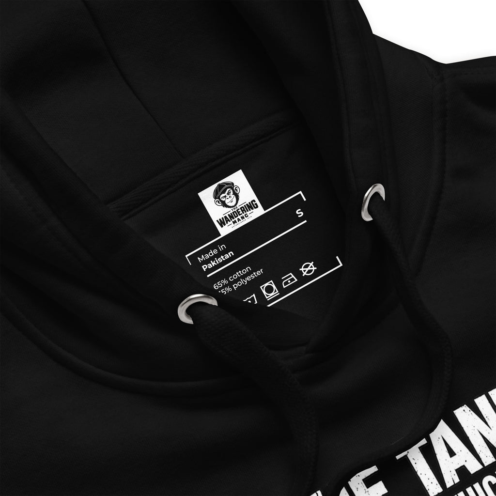 The Tank From Which I Fuel My Fucks Is Empty – Rude – Hoodie in black – garment details