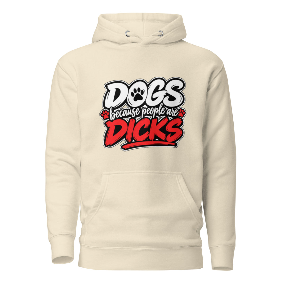 Front view of bone Dogs Because dog lover hoodie