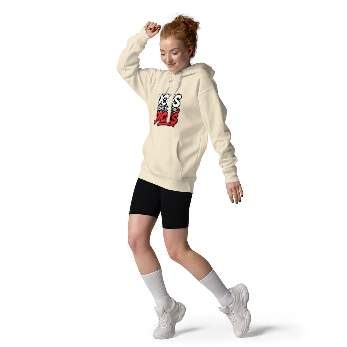 Front view of bone Dogs Because dog lover hoodie